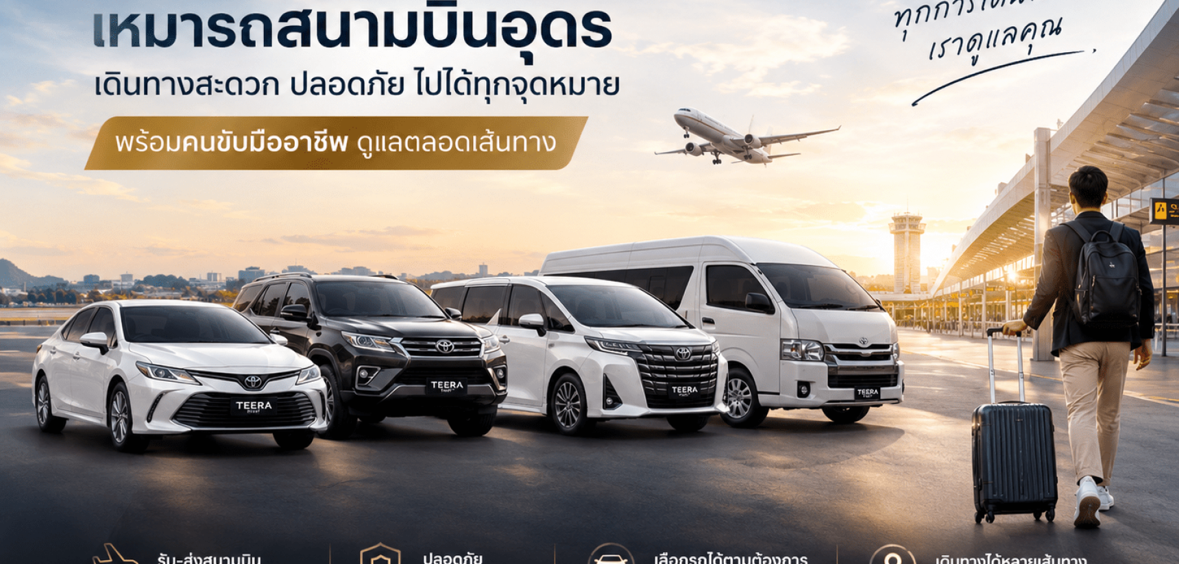 จองเหมารถสนามบินอุดรกับ TEERA Taxi